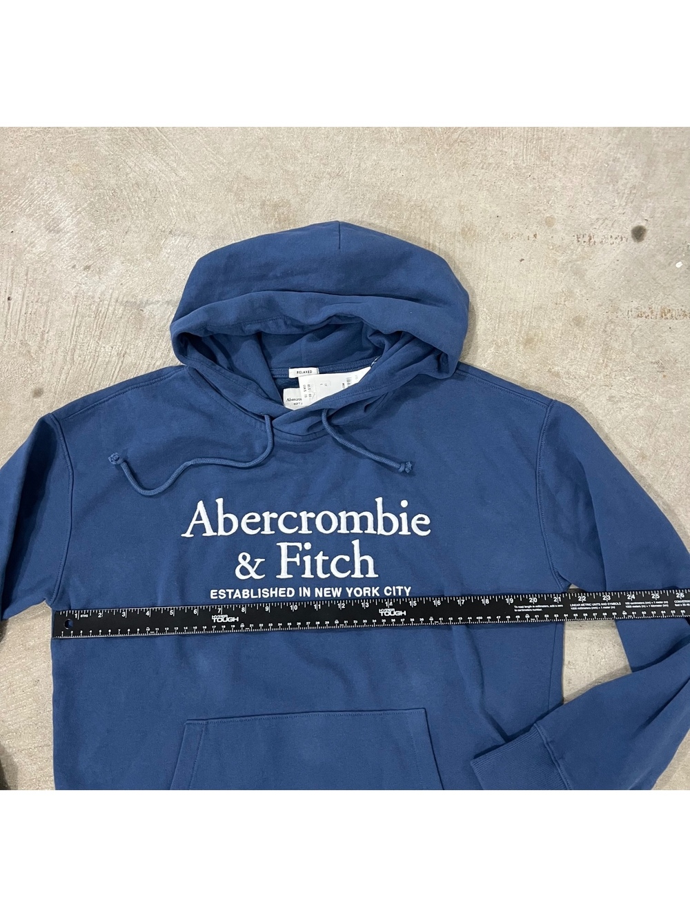 Y2K Abercrombie & Fitch NWT Blue embroidered Hoodie Medium - Picture 6 of 7